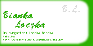 bianka loczka business card